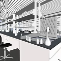 Laboratory bench Reagent rack Experimental stool 3d model