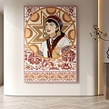 Decorative Painting of Minority Characters 3d model