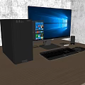 Modern desktop host combination 3d model