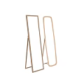 Modern Wooden Frame Floor Mirror With Sleek Surface And Minimalist Design