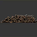 Natural Plant Wooden Sticks Stacked For Garden Decoration And Craft Use