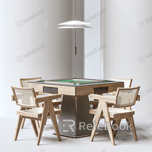 Modern Mahjong Table and Chair model