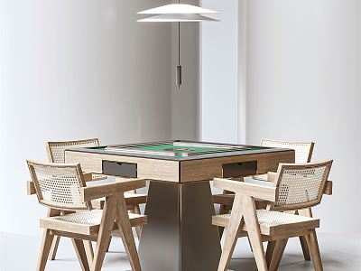 Modern Mahjong Table and Chair model