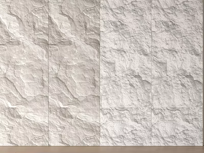 Natural Stone Textured Background Wall With Light Gray Tones And Decorative Surface Design 3d model