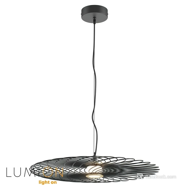 Modern Spiral Metal Chandelier with Unique Curved Hanging Design 3d model 