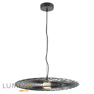 Modern Spiral Metal Chandelier with Unique Curved Hanging Design 3d model