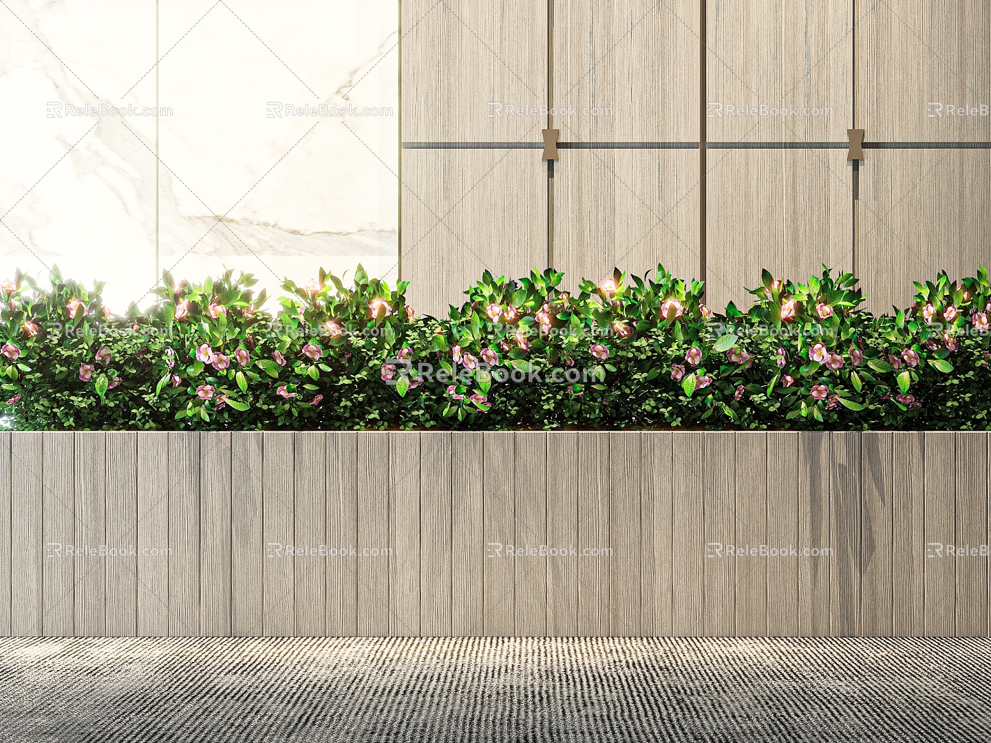 plant flower trough 3d model