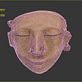 Ancient Golden Mask With Smiling Expression Intricate Facial Features And Decorative Ears