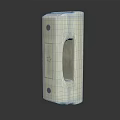 White Rectangular Electronic Appliance With Smooth Surface Control Button And Screw Holes