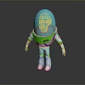 Buzz Lightyear Toy Story Character With Blue Helmet Green White Body And Space Ranger Design