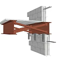 Building Process Chart Steel Structure Reinforced Floor Slab Process Chart 3d model