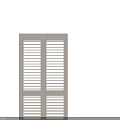 White Double Panel Window Shutters For Modern Home Interior Decor Design 3d model