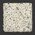 Porous White Cube With Intricate Hole Pattern On Textured Surface 3d model