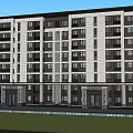 New Chinese-style Residential Building Foreign-style House Distinguished Multi-storey Residence 3d model