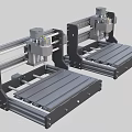 cnc linear guide CNC machine 3d model