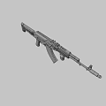 Modern Tactical Assault Rifle Featuring Black And Tan Finish With Detachable Magazine And Rail System
