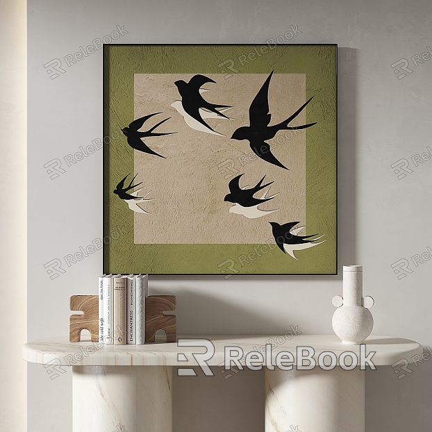 Simple retro decorative painting model