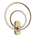 Modern Wall Lamp With Double Gold And White Circular Rings Design 3d model