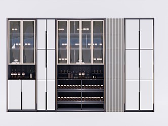 Modern Wine Cabinet 3d model