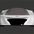 Futuristic Concept Car With Sleek Silver Body Smooth Surface And Modern Wheel Design