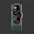 Classic Vintage Digital Camera In Teal Color Featuring Metal Components And Retro Design