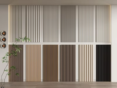 Various Colors and Styles of Wainscoting Panels for Interior Wall Design 3d model