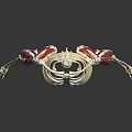 3D Human Skeleton Model Displaying Muscle Tissue Attachments On Thoracic And Arm Bones 3d model