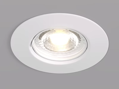Modern White Recessed Downlight With Sleek Design And Bright LED Lighting 3d model
