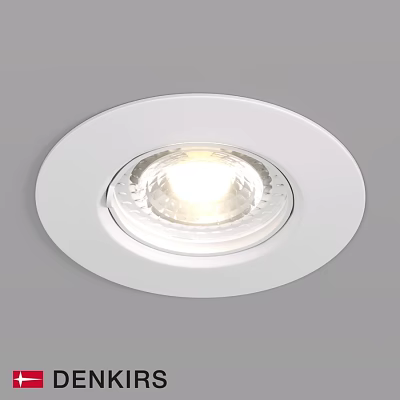 Modern White Recessed Downlight With Sleek Design And Bright LED Lighting 3d model