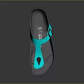 Turquoise Toe Post Sandals With Cork Brown Sole And Adjustable Straps Design
