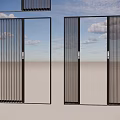 Dynamic screen door anti-theft invisible indoor partition door 3d model