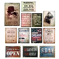 Vintage Decorative Wall Signs With Inspirational Quotes For Retro Home Decor