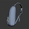 Light Blue Stylish Backpack With Cute Plush Toy Pendant For Casual Use