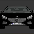 Silver Mercedes Two Door Sports Car With Sleek Design Transparent Roof And Alloy Wheels