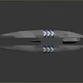 Futuristic Sci-Fi Character Piloting Creature Inspired Gray Spaceship With Blue Red Stripes