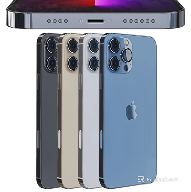 Apple iPhone Smartphones In Different Colors With Advanced Rear Camera System And Sleek Design 3d model 