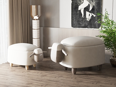 Modern sofa stool sofa stool combination model