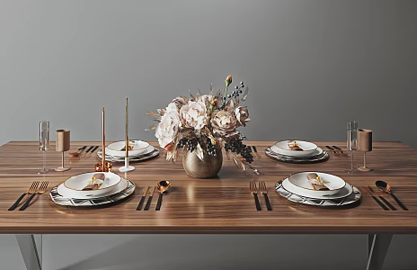 Modern Tableware Combination 3d model