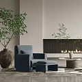 Modern Casual Sofa Combination Single Sofa 3d model