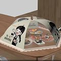 Lucky Cartoon Girl Design Food Cover For Kitchen With Protective And Decorative Function