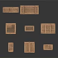 Wooden Storage Boxes For Household Use With Different Sizes And Shapes