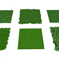 Various Green Plant Mats With Different Lush Grass And Floral Designs