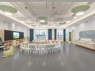 Modern Kindergarten Classroom 3d model