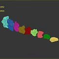 Natural Wooden And Stone Samples With Various Colors And Irregular Shapes Arrangement