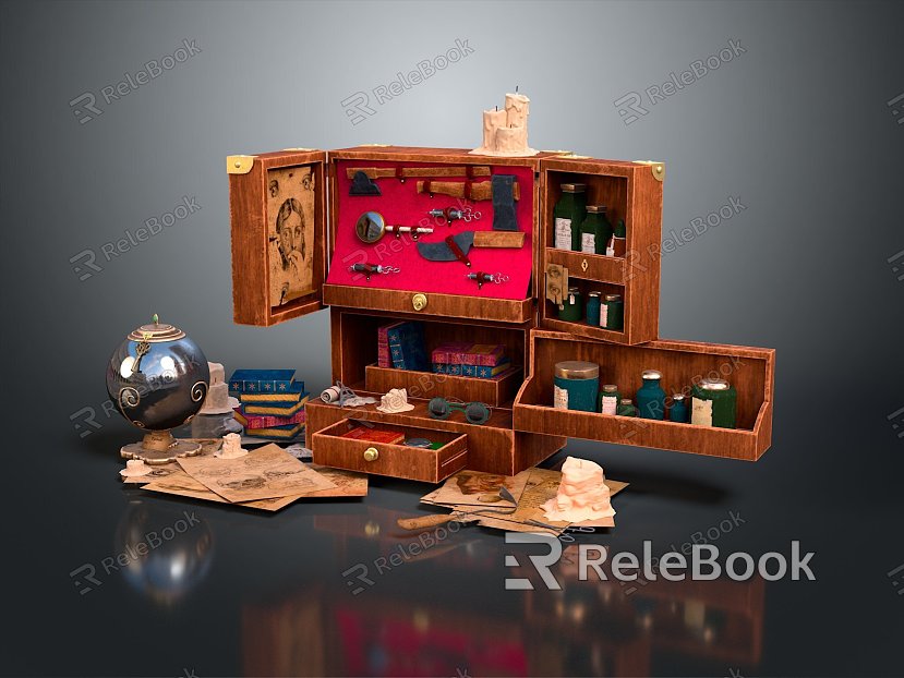 Tool Box Wooden Box Box Container Realistic model