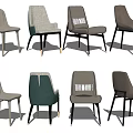 Modern Dining Chairs In Various Styles Featuring Neutral And Green Tones With Metal Legs
