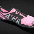 Pink Sporty Shoes With Mesh Design Black Laces And Breathable Non Slip Sole