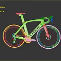 TREK Road Bike With White Frame And Colorful Wheel Design For Modern Cycling