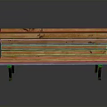 Wooden Bench With Natural Texture For Architectural Outdoor Garden And Park Areas