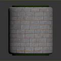 Cylindrical Container With White Brick Texture Green Lid And VANVENE On Top